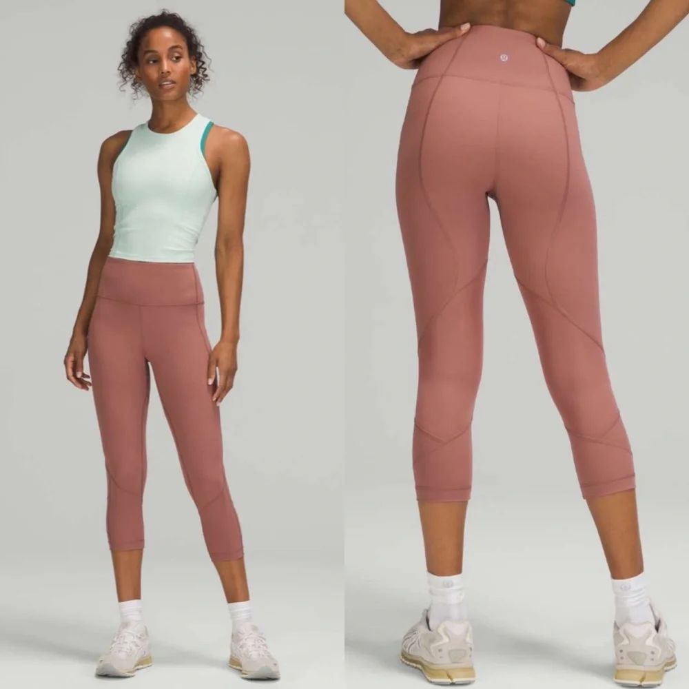 Lululemon Pace Rival High-Rise Crop 22” Leggings Spiced Chai Size 6 - Picture 1 of 10